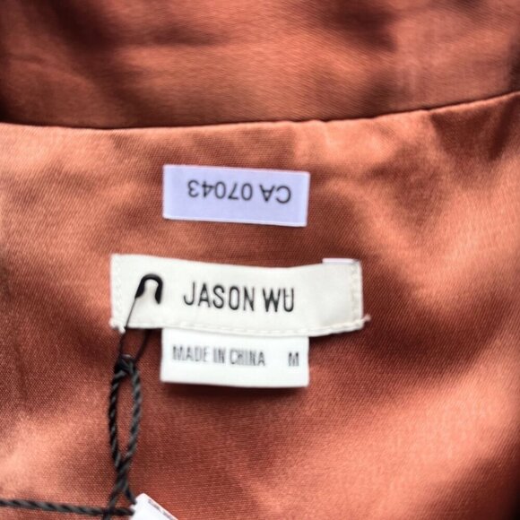 NWOT JASON WU COGNAC WHITE SATIN MID-LENGTH SLEEVELESS BLAZER-VEST - Picture 10 of 10